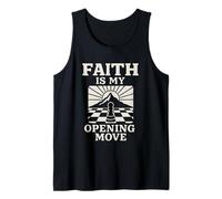 Faith is My Opening Move Chessboard Christian Chess Player Tank Top