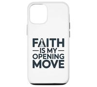 Faith Is My Opening Move Minimalist Christian Chess Player Case for iPhone 12/12 Pro