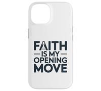 Faith Is My Opening Move Minimalist Christian Chess Player Case for iPhone 14