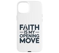 Faith Is My Opening Move Minimalist Christian Chess Player Case for iPhone 15 Plus