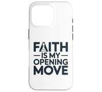Faith Is My Opening Move Minimalist Christian Chess Player Case for iPhone 16 Pro
