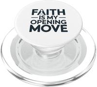 Faith Is My Opening Move Minimalist Christian Chess Player PopSockets PopGrip for MagSafe