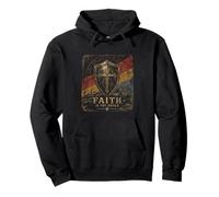 Faith Is The Shield withChristian Cross Armor Pullover Hoodie