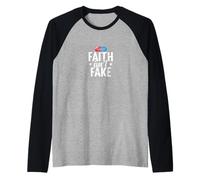 Faith Isn't Fake Placebo Raglan Baseball Tee