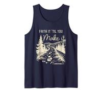 Faith it 'Till You Make it 2 Cor 5:7 Christian Faith Camping Tank Top