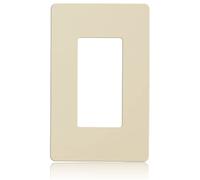 Faith Ivory 1-Gang Screwless Wall Plate (1-pack) | Light Switch Plate or Wall Plate for Electrical Outlet | 1-Gang Wall Plate for Decorator Switches and Receptacles | Heat-Resistant Thermoplastic