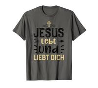 Faith: Jesus Lives and Loves You - Jesus Sayings T-Shirt