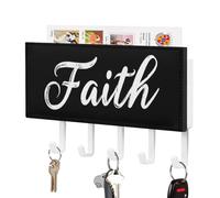 Faith Key Holder for Wal PU Leather Key Hooks Decorative Door Hanger Organizer
