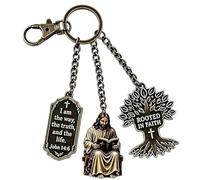 Faith Keyring Religious Gospel Spiritual Bag Charm