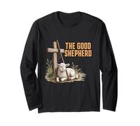 Faith Lamb, Jesus The Good Shepherd, Biblical Verse Long Sleeve T-Shirt