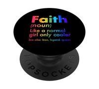Faith Like A Normal Girl Only Cooler Queen First Name PopSockets Adhesive PopGrip