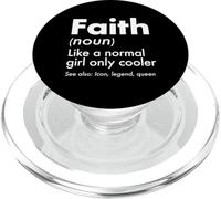 Faith Like A Normal Girl Only Cooler Queen First Name PopSockets PopGrip for MagSafe