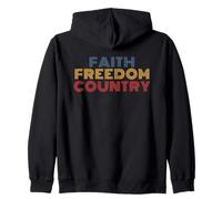 Faith Love Freedom Patriotic Zip Hoodie