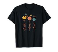Faith Love Hope Jesus Christ Bible Church T-Shirt