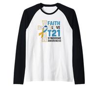 Faith Love T21 Support Acceptance Compassion Raglan Baseball Tee