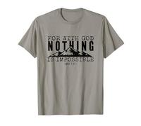 Faith Mountain Quote Nothing is Impossible Christian Bible T-Shirt