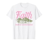 Faith Moves Mountains Christian Bible Religious Inspiration T-Shirt