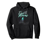 Faith Moves Mountains Christian Graphic Design Pullover Hoodie