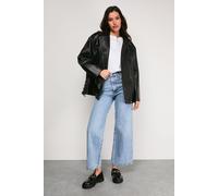 Faith: Nash Faux Patent Leather Metal Chain Detail Chunky Loafers Faith True Black 3