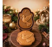 Faith & Nativity Christmas Mini Pie Mould, Dough Press Cookie Cutter Set, 10-Pcs Religious Festive Baking Tool for Pastry, Biscuit & Mini Hand-Pies，Dove