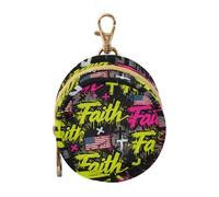 Faith Neon Green Baby Boy Pacifiers Holder Case Portable Key Chain Wallet, Baby Items Container Box