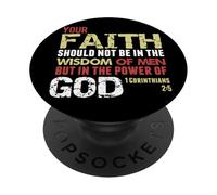 Faith Not In Wisdom Of Men But In Power Of God 1 Cor 2 PopSockets Adhesive PopGrip