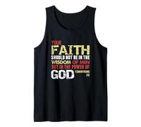 Faith Not in Wisdom of Men But in Power of God 1 Cor 2 Tank Top