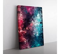 Faith Of The World Abstract Canvas Wall Art Print Ready to Hang, Framed Picture for Living Room Bedroom Home Office Décor, 50x35 cm (20x14 Inch)