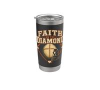 Faith On The Diamond Philippians 4 13 Softball Stainless Steel Insulated Tumbler