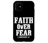 Faith Over Fear 2 Corinthians Bible Verse Vintage Grunge Case for iPhone 11