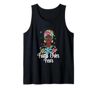 Faith Over Fear Afrocentric Headwrap Tank Top