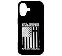 Faith Over Fear American Flag Jesus Christ Happy Easter Case for iPhone 17