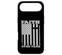 Faith Over Fear American Flag Jesus Christ Happy Easter Case for iPhone Air