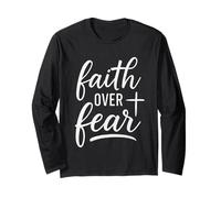 Faith Over Fear Bible Verse Christian Long Sleeve T-Shirt