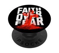 Faith Over Fear Bold Cross Christian Men Women Youth PopSockets Adhesive PopGrip
