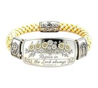 Faith Over Fear Bracelet, Christian Cross Bracelet Inspired by Isaiah 41:10, Inspirational Scripture Jewelry Wristband, Religious Faith Gift Symbolizing Hope, Courage & Strength (#D)