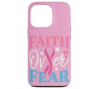 Faith Over Fear Breast Cancer Awareness Survivor & Fighter Case for iPhone 13 Pro