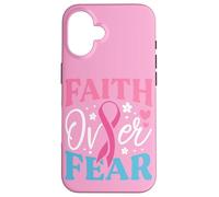 Faith Over Fear Breast Cancer Awareness Survivor & Fighter Case for iPhone 16