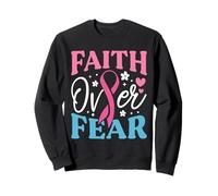 Faith Over Fear Breast Cancer Awareness Survivor & Fighter Sweatshirt
