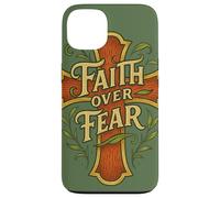 Faith over Fear Christian Cross Biblical Bible Study Case for iPhone 13