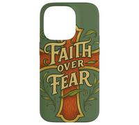 Faith over Fear Christian Cross Biblical Bible Study Case for iPhone 14 Pro