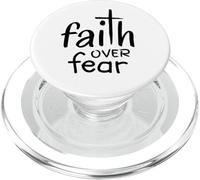 Faith Over Fear Christian Cross Speak Life and Faith PopSockets PopGrip for MagSafe