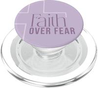 Faith Over Fear Christian Cross Spiritual Graphic PopSockets PopGrip for MagSafe
