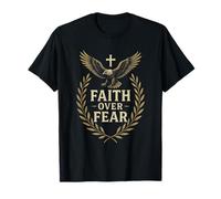 Faith Over Fear - Christian Eagle Wings Courage T-Shirt