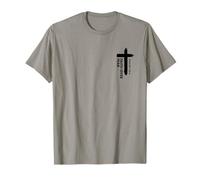 Faith Over Fear Christian Faith Cross Front and Back Print T-Shirt