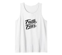 Faith Over Fear Christian Faith Typography Tank Top