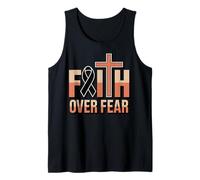 Faith Over Fear Christian God Support Skin Cancer Awareness Tank Top