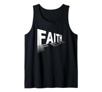 Faith Over Fear - Christian Minimal Text Graphic (Black) Tank Top