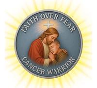 Faith Over Fear Coin, Challenge Medallion, Inspirational Keepsake, Detailed Spiritual , 1 Piece Antique Gold for Adults, Men, Women Collectors, Home, Display, 1.18 inches
