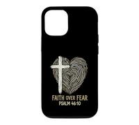 Faith Over Fear Cross Heart Psalm 4610 God Bible Case for iPhone 12/12 Pro